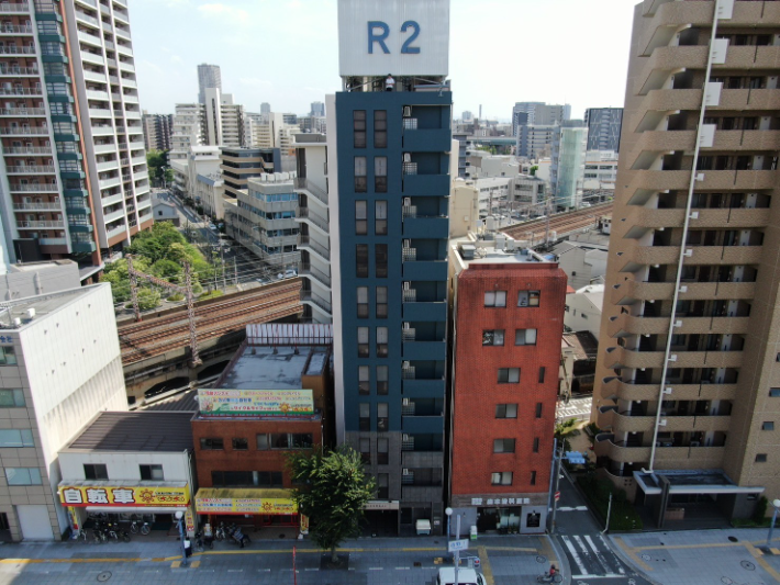 11階建マンション　外壁部分塗装